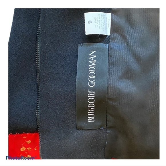 SEARLE VINTAGE HOODED 100% WOOL SATIN VELVET TRIM CHERRY BLOSSOM SHORT COAT, 6 - Picture 5 of 7